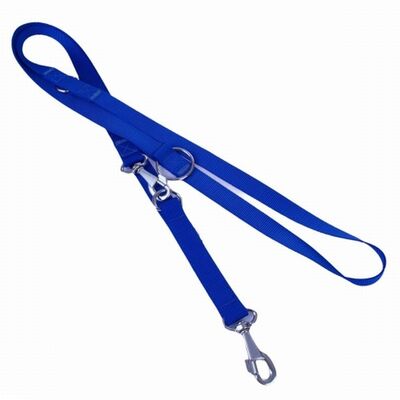 Doggie Dokuma Ayarlanabilir Eğitimci Köpek Gezdirme Tasması Royalblue 2,5x120-190 Cm 