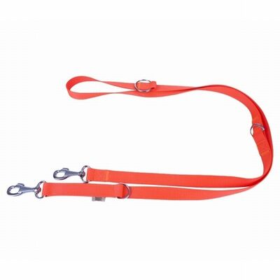 Doggie Dokuma Ayarlanabilir Eğitimci Köpek Gezdirme Tasması Turuncu 2,5x120-190 Cm 