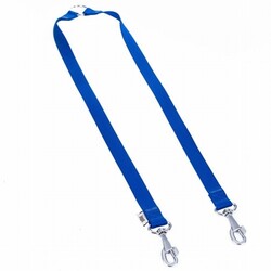 Doggie - Doggie Dokuma İkili Köpek Gezdirme Aparatı Royalblue 2,5x70-60 Cm 