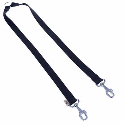 Doggie Dokuma İkili Köpek Gezdirme Aparatı Siyah 2,5x70-60 Cm 