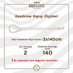 Doggie Dokuma İkili Köpek Gezdirme Aparatı Siyah 2,5x70-60 Cm - Thumbnail
