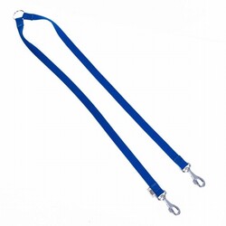 Doggie - Doggie Dokuma İkili Köpek Gezdirme Aparatı Royalblue 2x60-60 Cm 