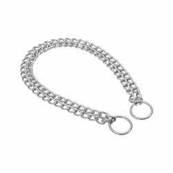 Doggie - Doggie Boğma Duble Zincir Krom Kaplama Eğitim Tasması 2,5x35 45 Cm 