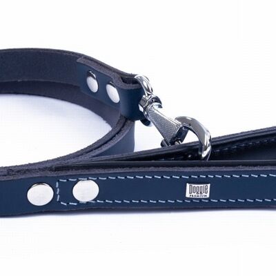Doggie Yumuşak Deri Firstclass Köpek Gezdirme Tasması Royalblue 1,5x160 Cm 