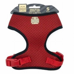 Doggie Havalı Dokuma Küçük Irk Köpek Göğüs Tasması Kırmızı 1,5x25-35 Cm - Thumbnail