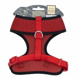 Doggie Havalı Dokuma Küçük Irk Köpek Göğüs Tasması Kırmızı 1,5x25-35 Cm - Thumbnail