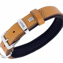 Doggie Konfor Deri Köpek Boyun Tasması Camel 2,5x37 45 Cm - Thumbnail