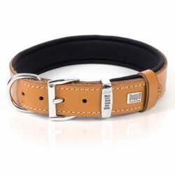 Doggie Konfor Deri Köpek Boyun Tasması Camel 3x42 50 Cm - Thumbnail