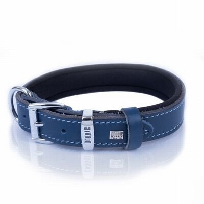 Doggie Konfor Deri Köpek Boyun Tasması Royalblue 2,5x37 45 Cm 