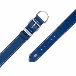Doggie Konfor Deri Köpek Boyun Tasması Royalblue 3,5x52 60 Cm - Thumbnail