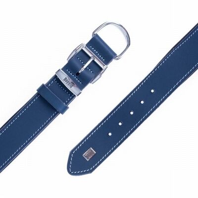Doggie Konfor Deri Köpek Boyun Tasması Royalblue 4x57 65 Cm 