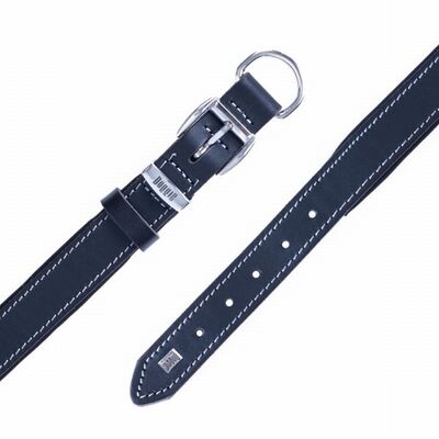 Doggie Konfor Deri Köpek Boyun Tasması Siyah 2,5x37 45 Cm 