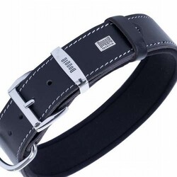 Doggie Konfor Deri Köpek Boyun Tasması Siyah 4x57 65 Cm - Thumbnail