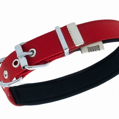 Doggie Konfor Dokuma Köpek Boyun Tasması Kırmızı 2,5x37 45 Cm 