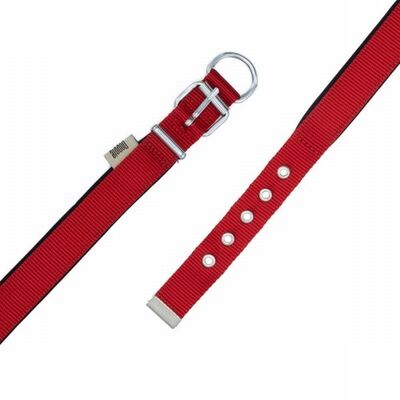 Doggie Konfor Dokuma Köpek Boyun Tasması Kırmızı 2,5x37 45 Cm 