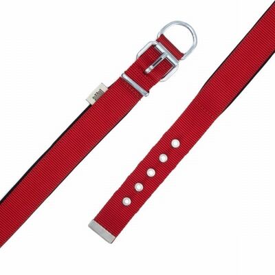 Doggie Konfor Dokuma Köpek Boyun Tasması Kırmızı 3x42 50 Cm 
