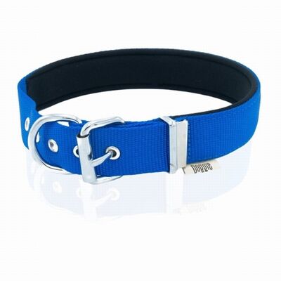 Doggie Konfor Dokuma Köpek Boyun Tasması Royalblue 3x42 50 Cm 