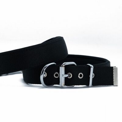 Doggie Konfor Dokuma Köpek Boyun Tasması Siyah 2,5x37 45 Cm 