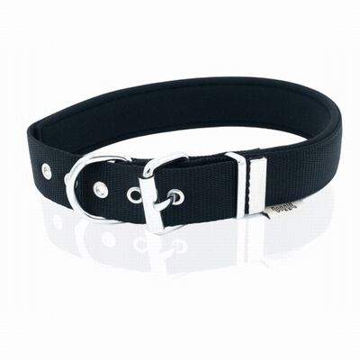 Doggie Konfor Dokuma Köpek Boyun Tasması Siyah 4x47 55 Cm 