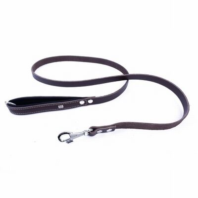 Doggie Konfor Klasik Deri Köpek Gezdirme Tasması Kahverengi 2x140 Cm 