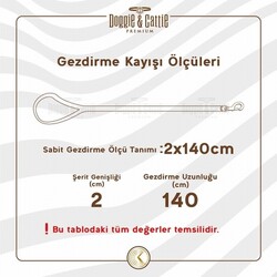Doggie Konfor Klasik Deri Köpek Gezdirme Tasması Kahverengi 2x140 Cm - Thumbnail