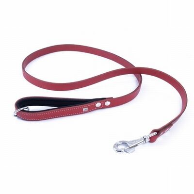 Doggie Konfor Klasik Deri Köpek Gezdirme Tasması Kırmızı 2x140 Cm 