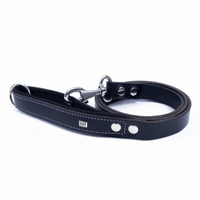 Doggie Konfor Klasik Deri Köpek Gezdirme Tasması Siyah 2,5x120 Cm 