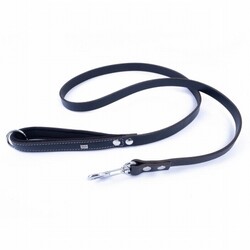 Doggie Konfor Klasik Deri Köpek Gezdirme Tasması Siyah 2x140 Cm - Thumbnail
