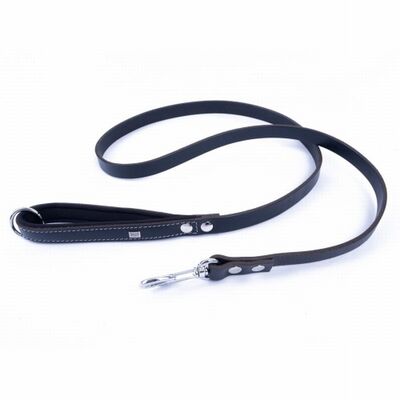 Doggie Konfor Klasik Deri Köpek Gezdirme Tasması Siyah 2x140 Cm 