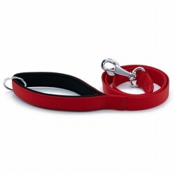 Doggie - Doggie Konfor Klasik Dokuma Köpek Gezdirme Tasması Kırmızı 2,5x120 Cm 