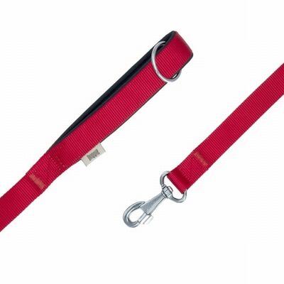 Doggie Konfor Klasik Dokuma Köpek Gezdirme Tasması Kırmızı 2,5x120 Cm 