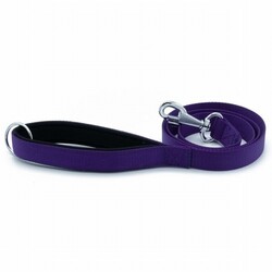 Doggie - Doggie Konfor Klasik Dokuma Köpek Gezdirme Tasması Mor 2,5x120 Cm 