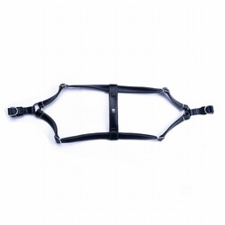 Doggie Konfor Ronin Deri Köpek Göğüs Tasması Siyah 2x45 55 Cm - Thumbnail