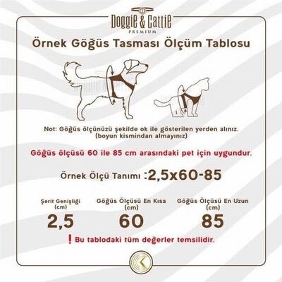 Doggie Konfor Ronin Dokuma Köpek Göğüs Tasması Siyah 1,5x35-40 Cm 