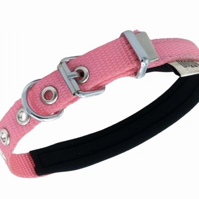 Doggie Konfor Dokuma Köpek Boyun Tasması Pembe 1,5x20 25 Cm 