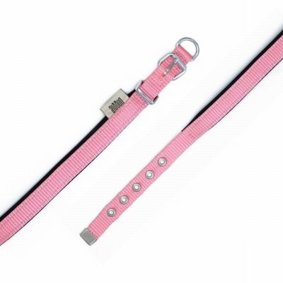 Doggie Konfor Dokuma Köpek Boyun Tasması Pembe 1,5x20 25 Cm 