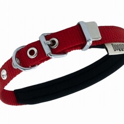 Doggie Konfor Dokuma Köpek Boyun Tasması Kırmızı 1,5x20 25 Cm - Thumbnail