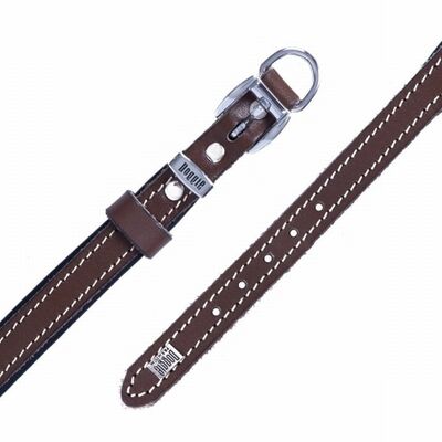 Doggie Konfor Deri Köpek Boyun Tasması Kahverengi 1,5x20 25 Cm 