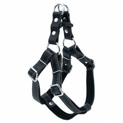 Doggie Konfor Ronin Deri Köpek Göğüs Tasması Siyah 1,5x35 40 Cm 