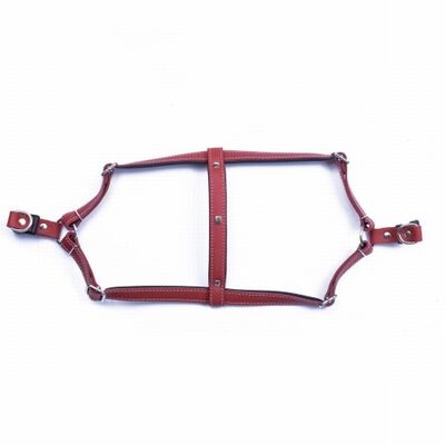 Doggie Konfor Ronin Deri Köpek Göğüs Tasması Kırmızı 1,5x35 40 Cm 