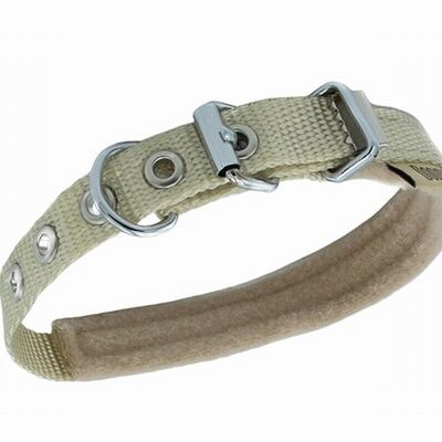 Doggie Polar Dokuma Köpek Boyun Tasması Haki 1,5x25-30 Cm 