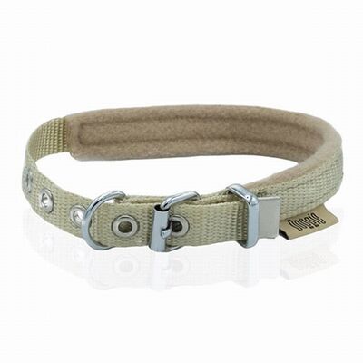 Doggie Polar Dokuma Köpek Boyun Tasması Haki 1,5x25-30 Cm 