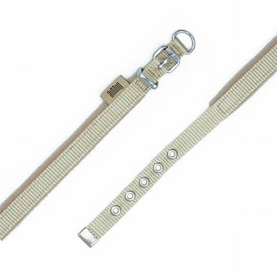 Doggie Polar Dokuma Köpek Boyun Tasması Haki 1,5x25-30 Cm 