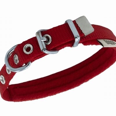 Doggie Polar Pedli Sade Dokuma Köpek Boyun Tasması Kırmızı 1,5x20-25 Cm 