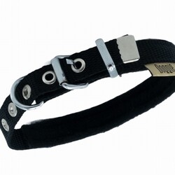 Doggie Polar Pedli Sade Dokuma Köpek Boyun Tasması Siyah 1,5x25-30 Cm - Thumbnail