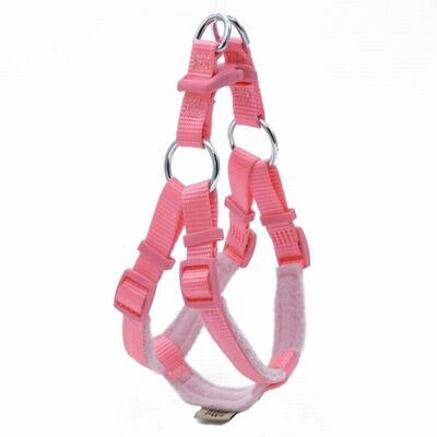 Doggie Polar Ronin Dokuma Köpek Göğüs Tasması Pembe 1,5x35 40 Cm 