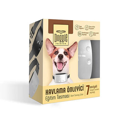 Doggie Premium Havlama Önleyici Köpek Eğitim Tasması Beyaz 