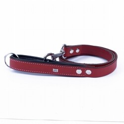 Doggie - Doggie Yumuşak Deri Firstclass Köpek Gezdirme Tasması Kırmızı 2x140 Cm 