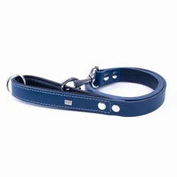 Doggie - Doggie Yumuşak Deri Firstclass Köpek Gezdirme Tasması Royalblue 2x140 Cm 