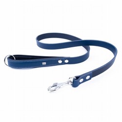 Doggie Yumuşak Deri Firstclass Köpek Gezdirme Tasması Royalblue 2x140 Cm - Thumbnail